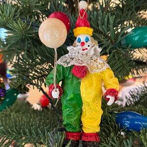 Colorful Clown Christmas Ornament
